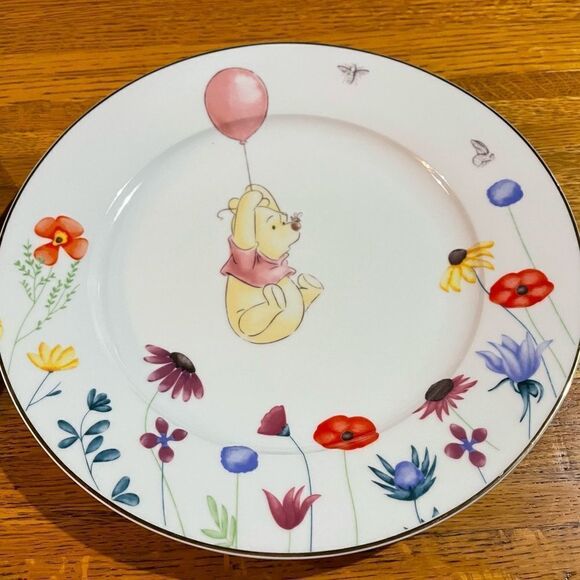 Disney Winnie the Pooh with Flowers Dinner Plates set of 2 NWT - Picture 3 of 6